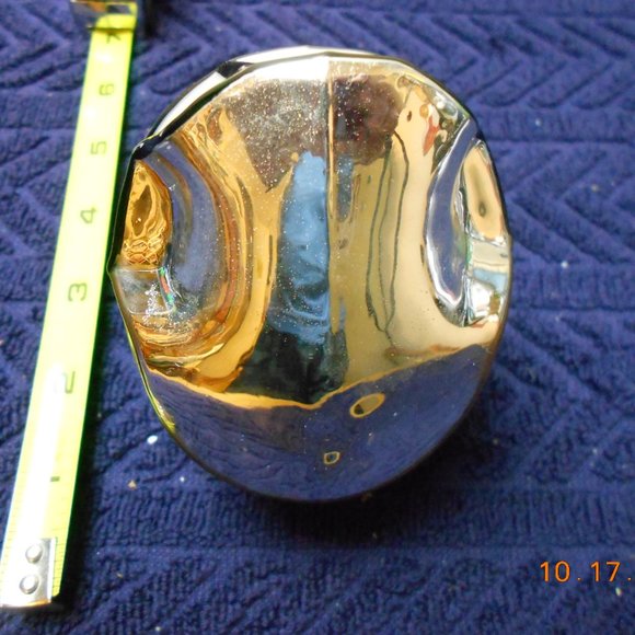 Georgia Tech Glass Football Helmet Christmas Tree Ornament mouth blown - Picture 5 of 7